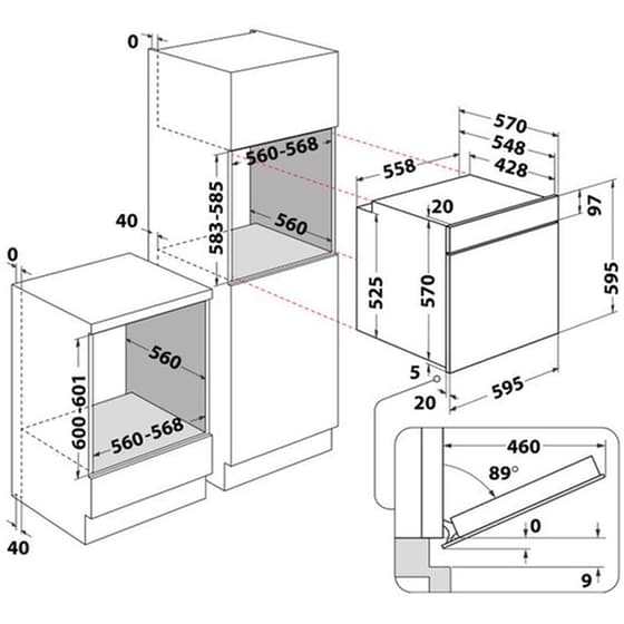 HOTPOINT FA3 841 H IX HA 71 Lt Inox Εντοιχιζόμενος Φούρνος Άνω Πάγκου image 1